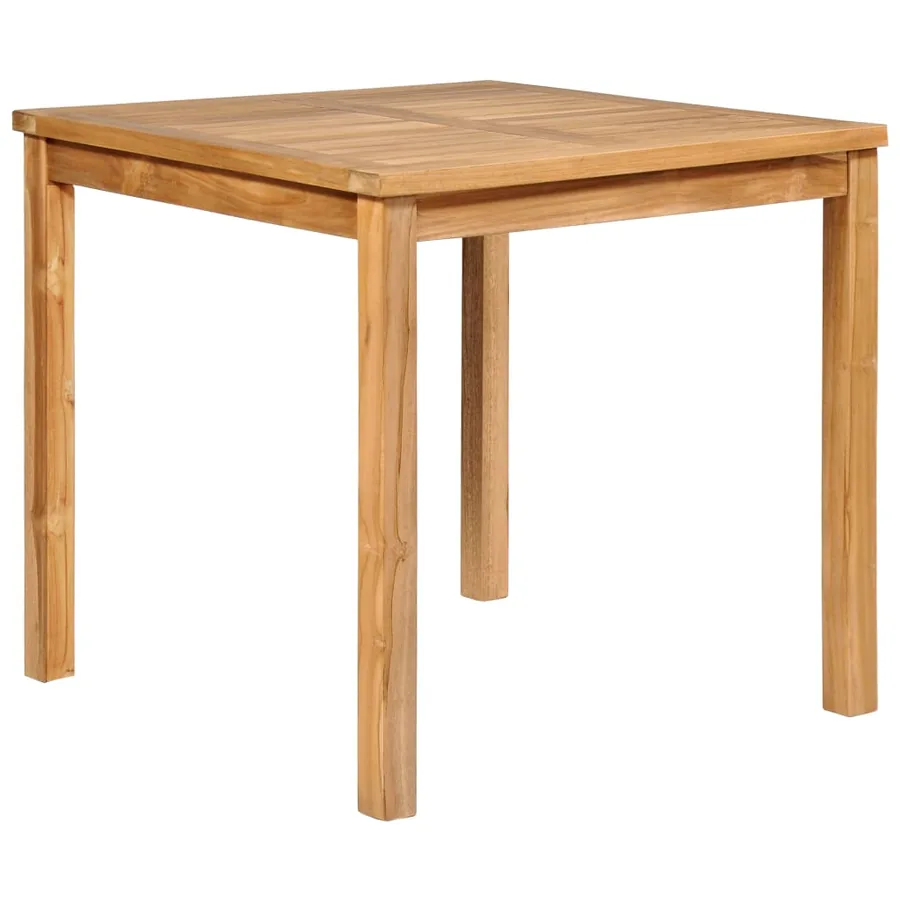 Ensemble de salle à manger de jardin 3 pièces 80 x 80 cm en bois de teck massif - 8