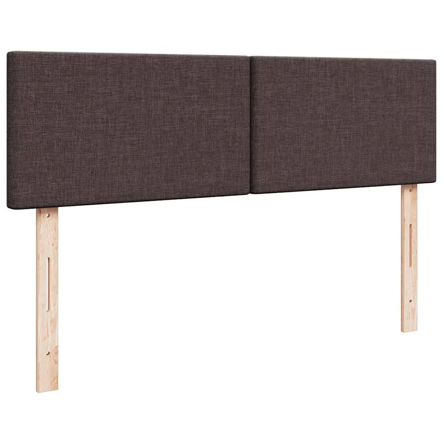 Cadre de lit ottoman avec matelas marron foncé 160x200 cm tissu - 9