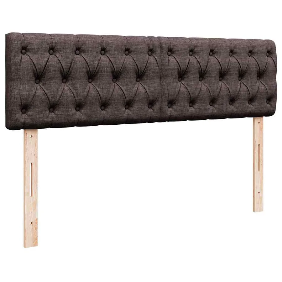 Cadre de lit ottoman avec matelas marron foncé 160x200 cm tissu - 9