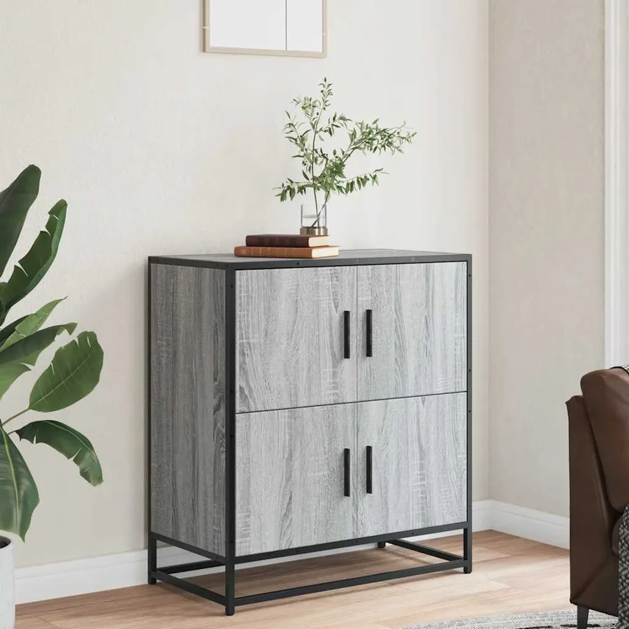 Buffet sonoma gris 68x35x76 cm bois d'ingénierie - 3