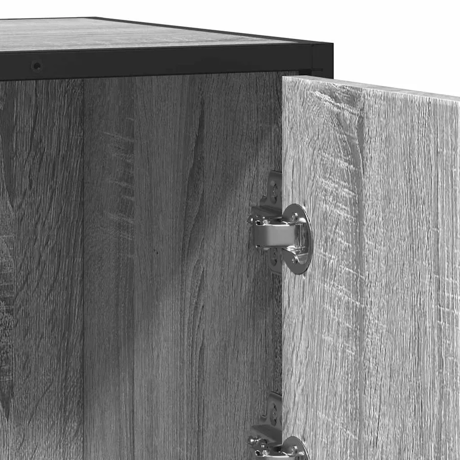 Buffet sonoma gris 68x35x76 cm bois d'ingénierie - 8