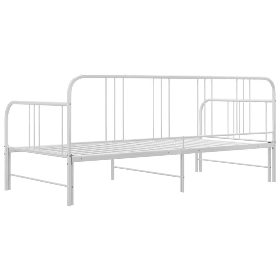 Cadre de canapé-lit extensible sans matelas blanc 90x200 cm - 5