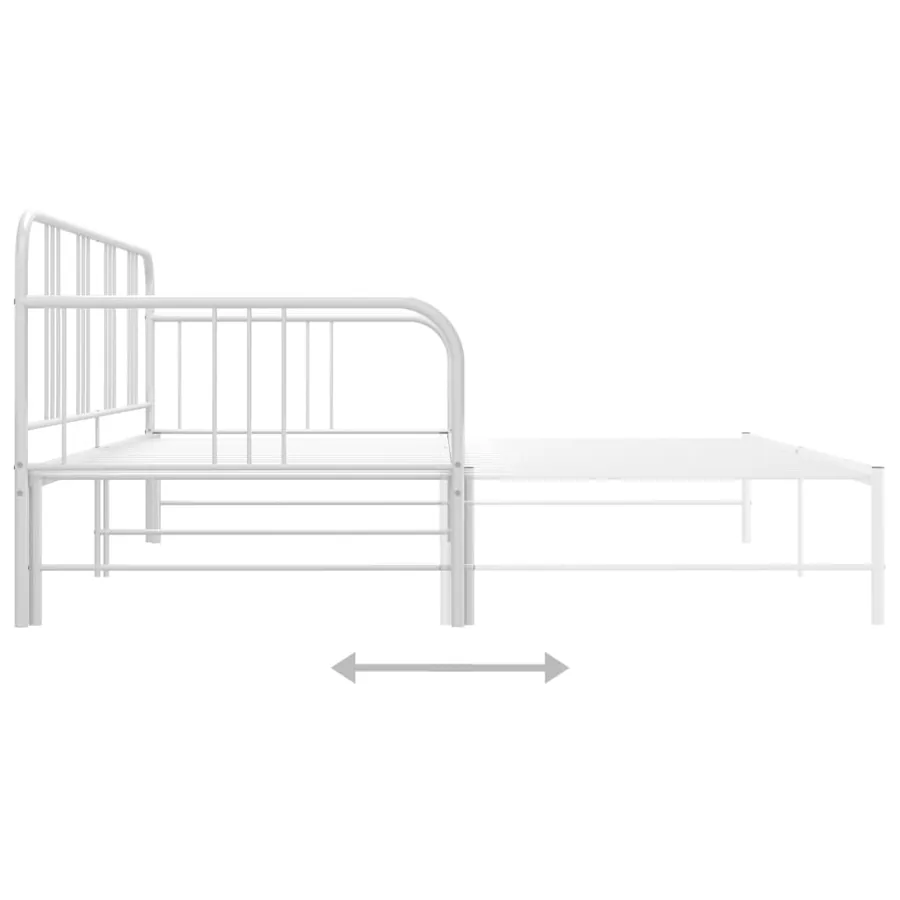 Cadre de canapé-lit extensible sans matelas blanc 90x200 cm - 7