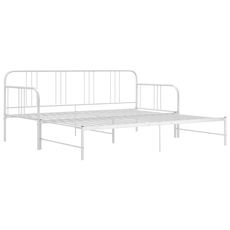 Cadre de canapé-lit extensible sans matelas blanc 90x200 cm - 8