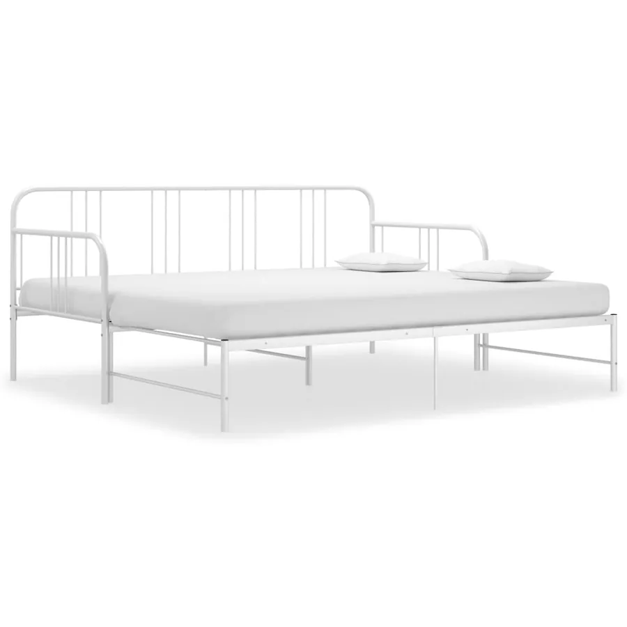Cadre de canapé-lit extensible sans matelas blanc 90x200 cm - 9
