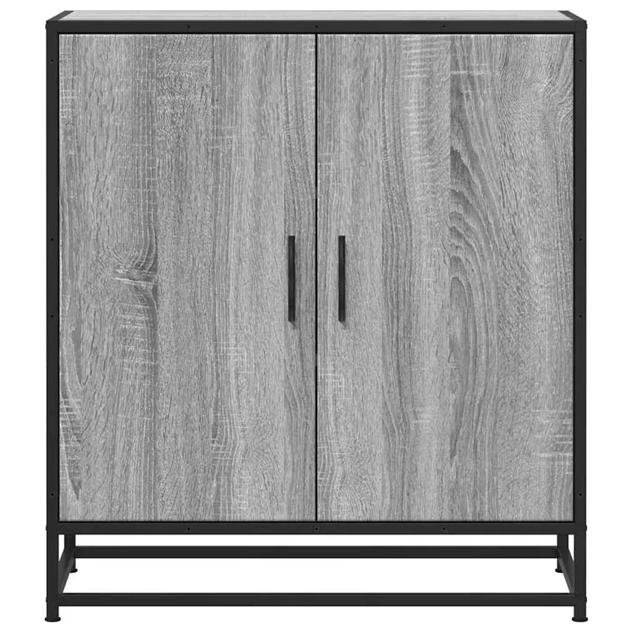 Buffet sonoma gris 68x35x76 cm bois d'ingénierie et métal - 4
