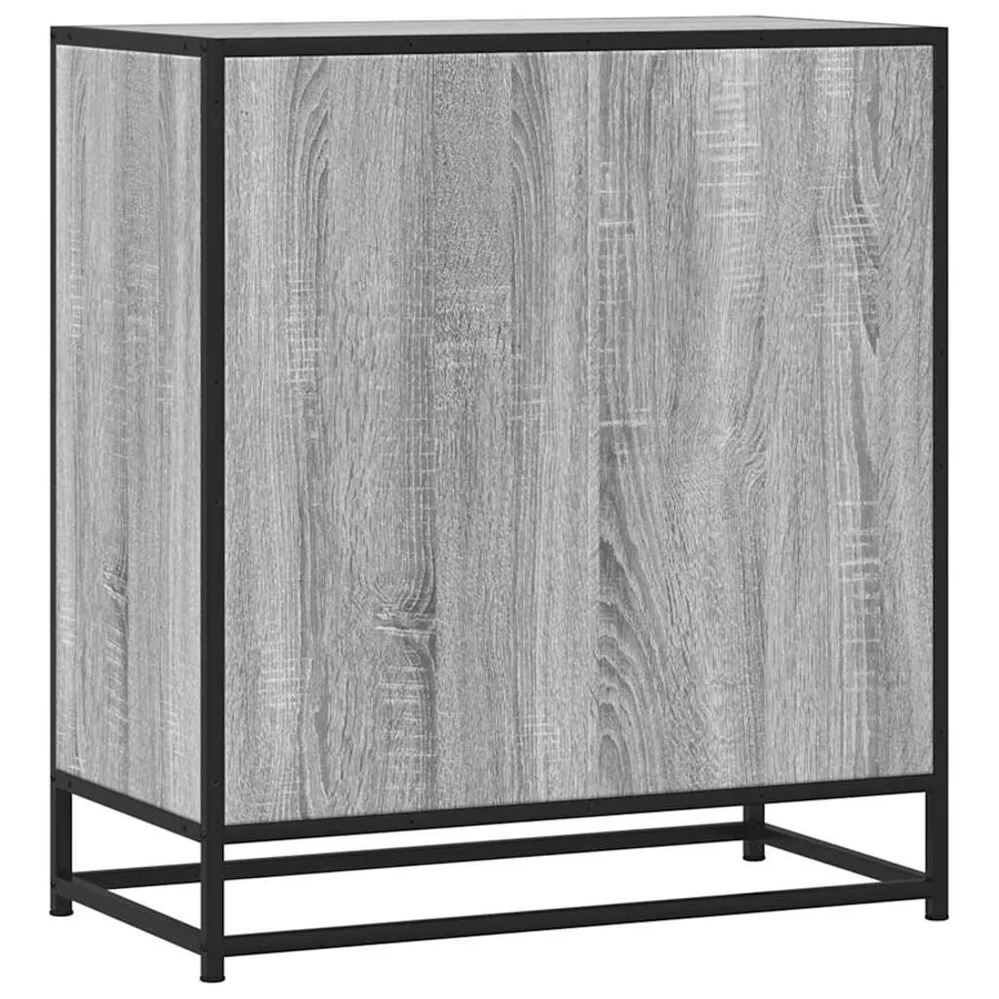 Buffet sonoma gris 68x35x76 cm bois d'ingénierie et métal - 7
