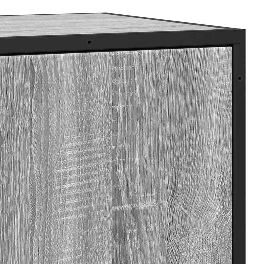 Buffet sonoma gris 68x35x76 cm bois d'ingénierie et métal - 8