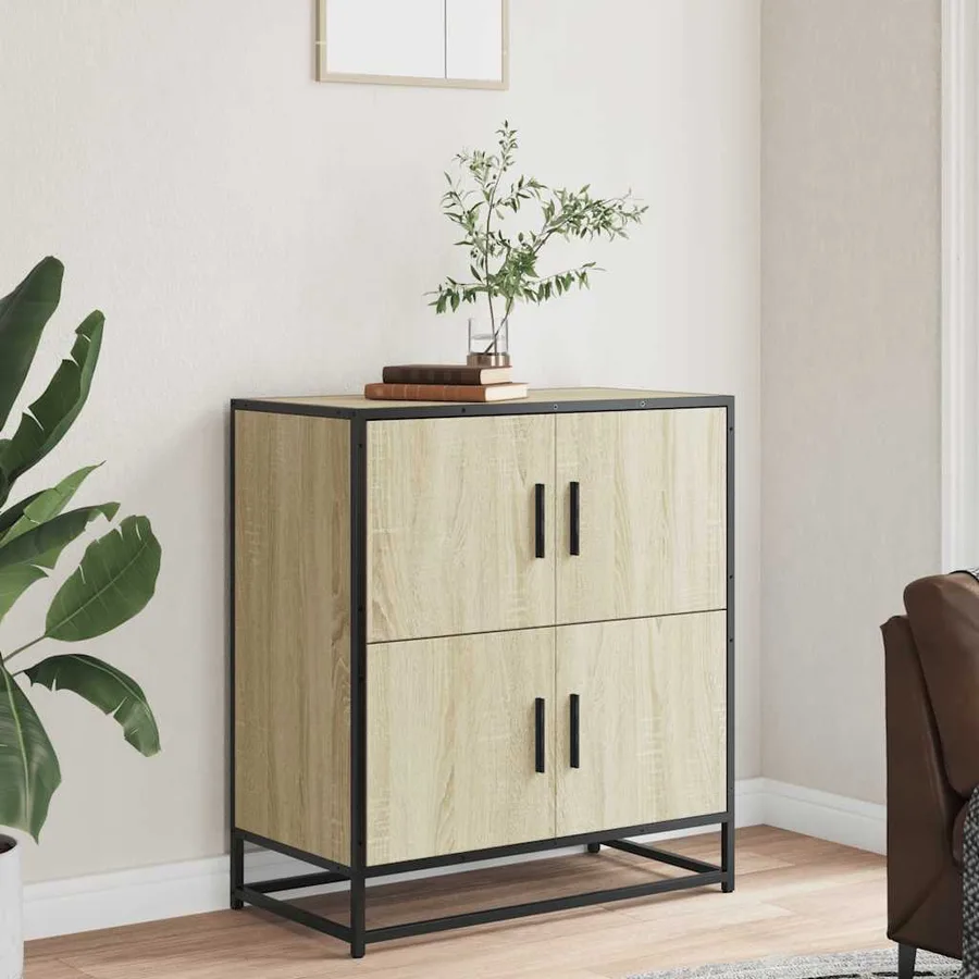 Buffet chêne sonoma 68x35x76 cm bois d'ingénierie - 3