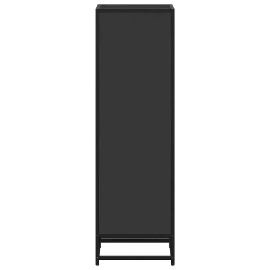 Bibliothèque noir 33,5x33x107,5 cm bois d'ingénierie - 5