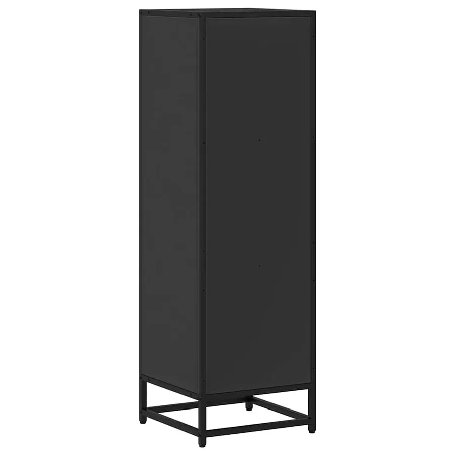 Bibliothèque noir 33,5x33x107,5 cm bois d'ingénierie - 6