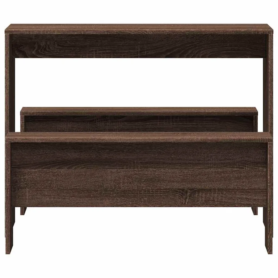 Ensemble table à manger et bancs 3 pcs bois d'ingénierie - 4