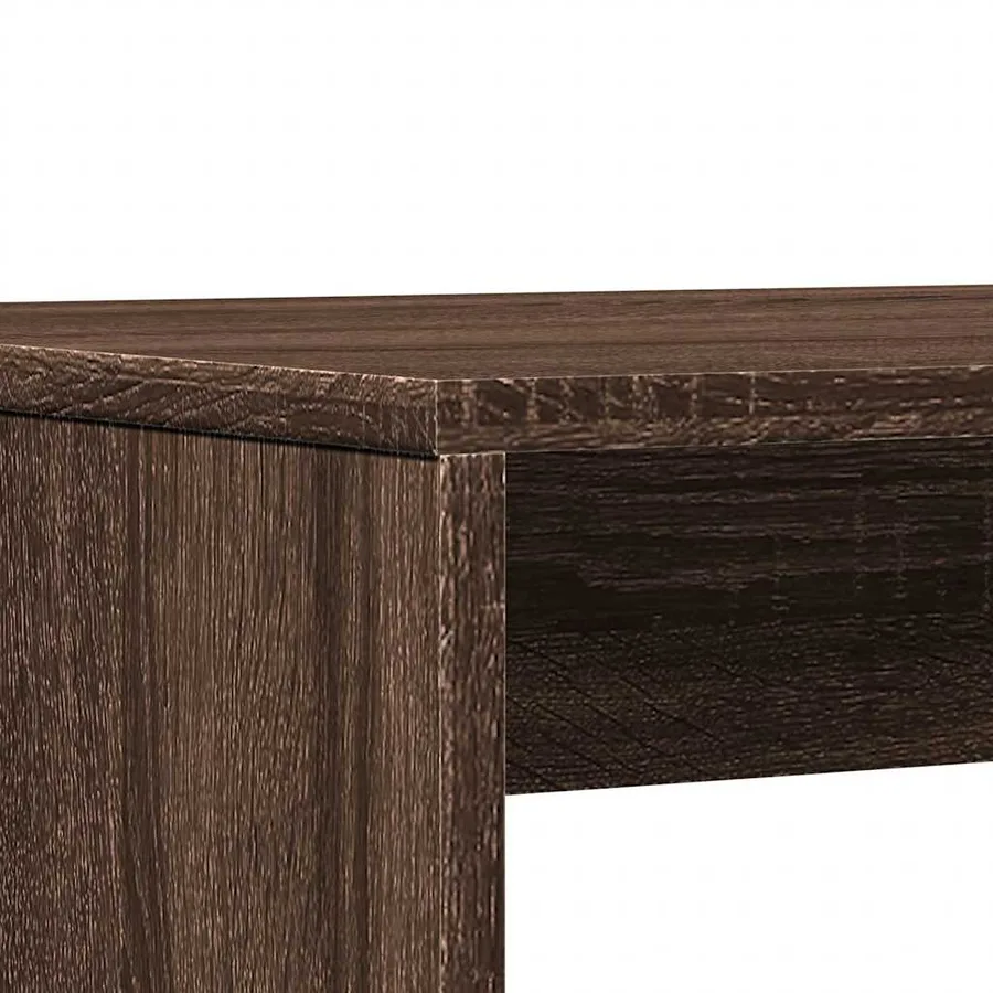 Ensemble table à manger et bancs 3 pcs bois d'ingénierie - 8