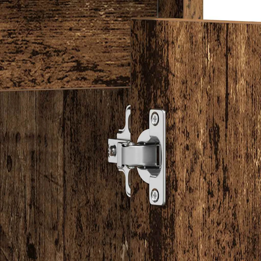 Armoire lavabo de salle de bain vieux bois 60x33x60 cm - 11