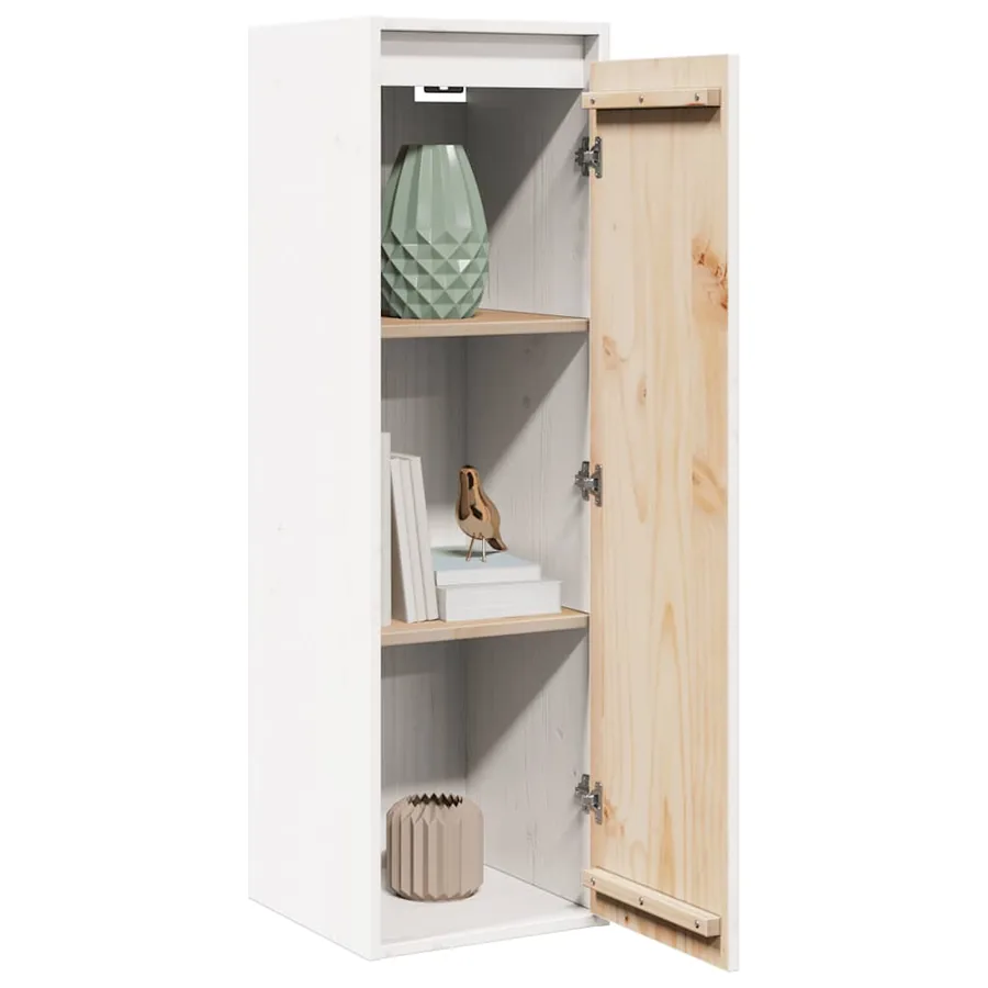 Armoire murale Blanc 30x30x100 cm Bois de pin massif - 3