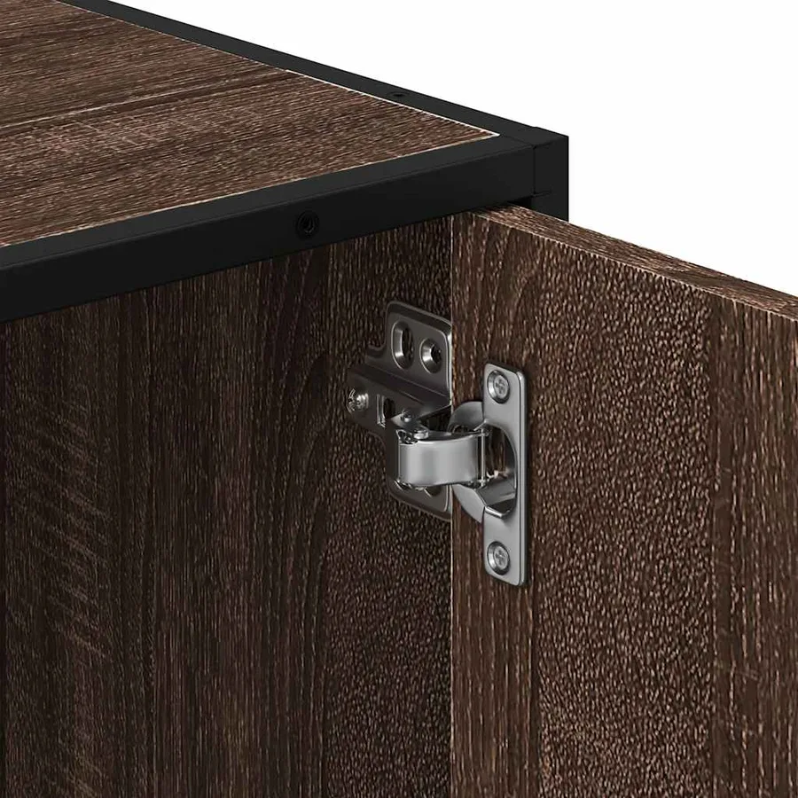 Armoire de lavabo de salle de bain chêne marron 90x33x60 cm - 10