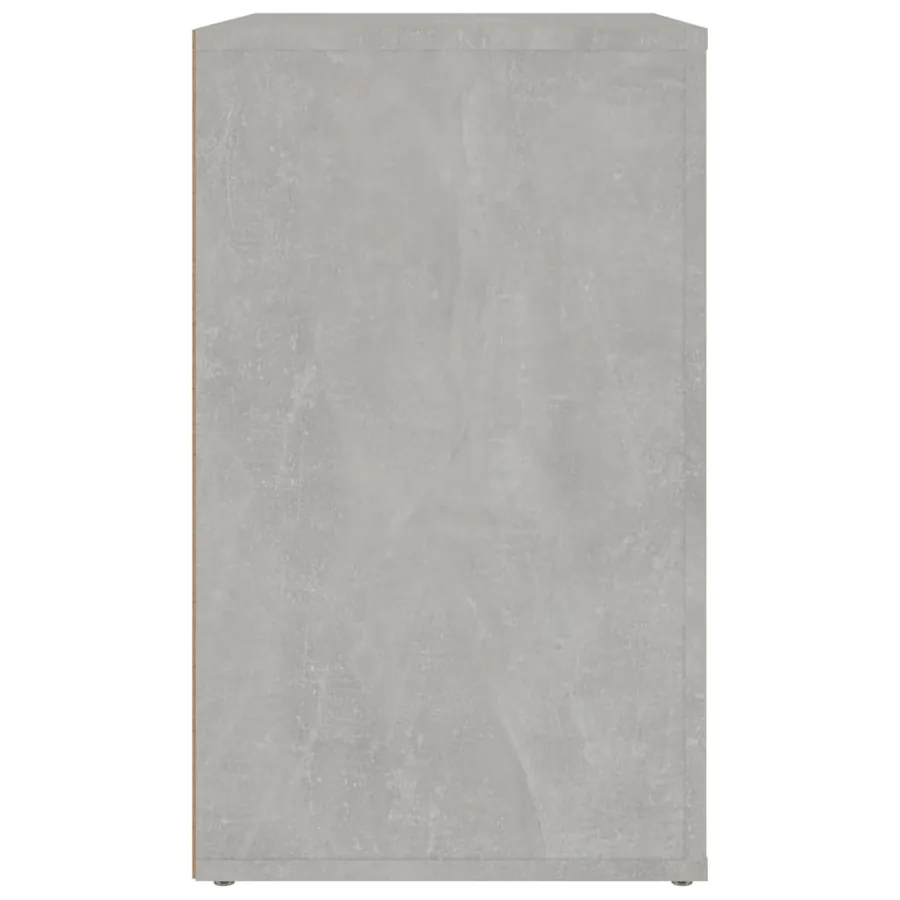 Table de chevet Gris béton 50x36x60 cm Bois d'ingénierie - 8