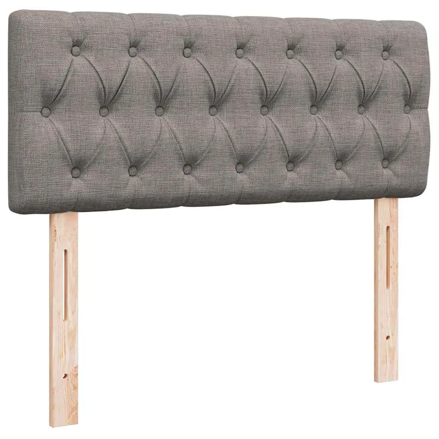 Cadre de lit ottoman avec matelas taupe 120x200 cm tissu - 9