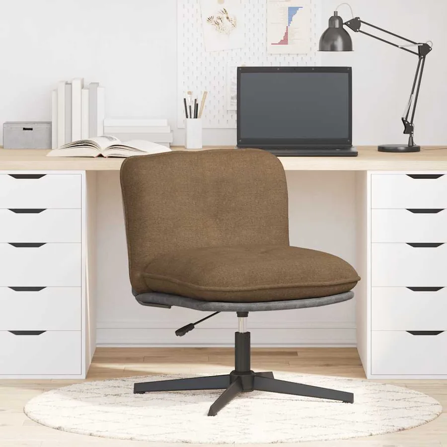 Chaise pivotante de bureau Taupe Tissu - 2