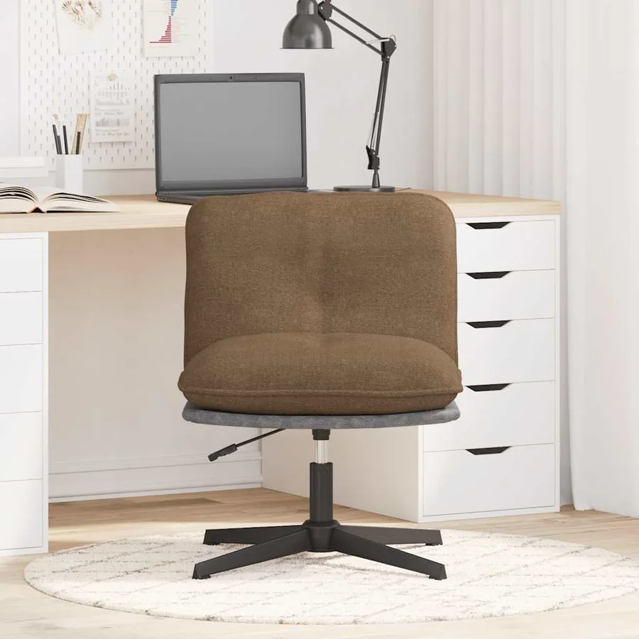 Chaise pivotante de bureau Taupe Tissu - 3