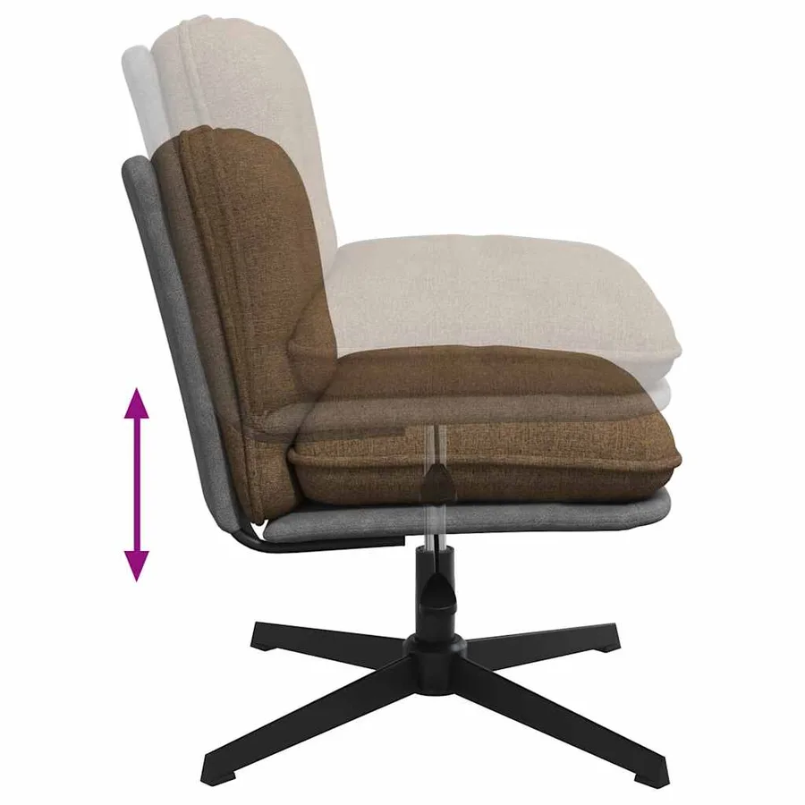 Chaise pivotante de bureau Taupe Tissu - 7