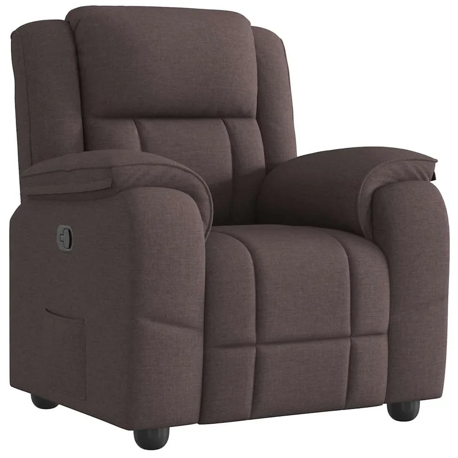 Fauteuil inclinable Marron foncé Tissu - 2