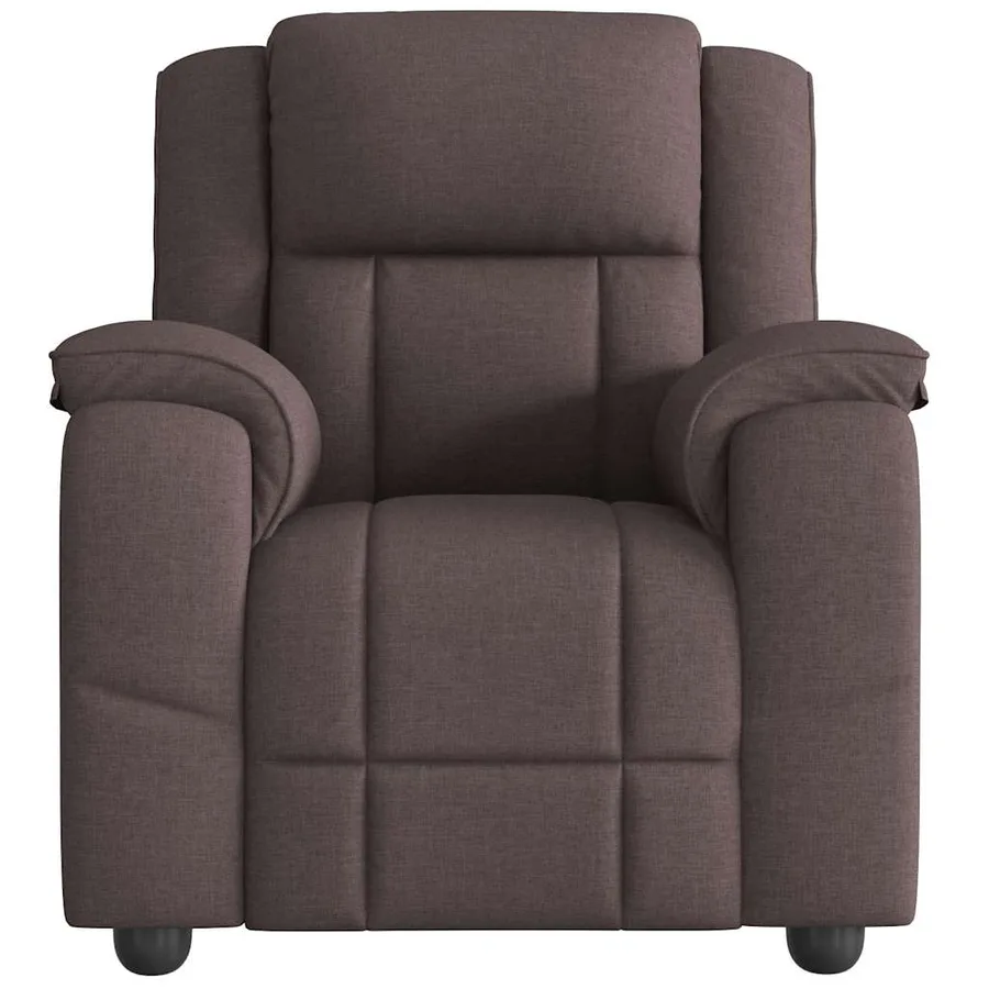 Fauteuil inclinable Marron foncé Tissu - 3