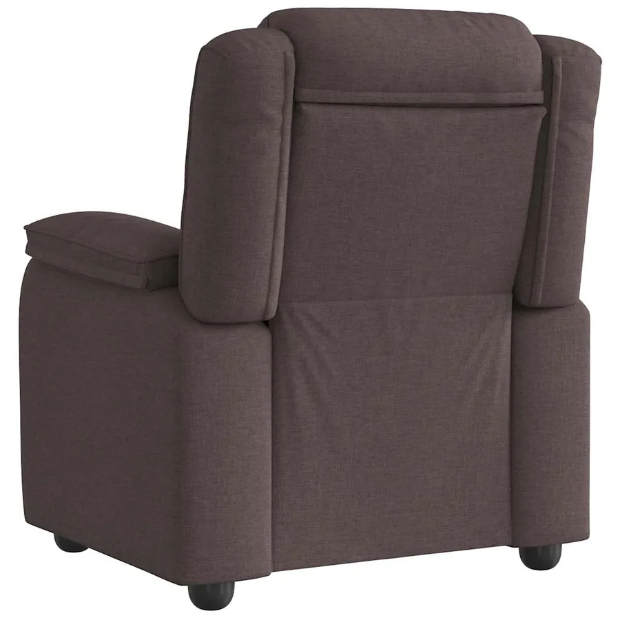 Fauteuil inclinable Marron foncé Tissu - 5