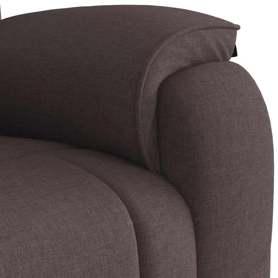 Fauteuil inclinable Marron foncé Tissu - 8