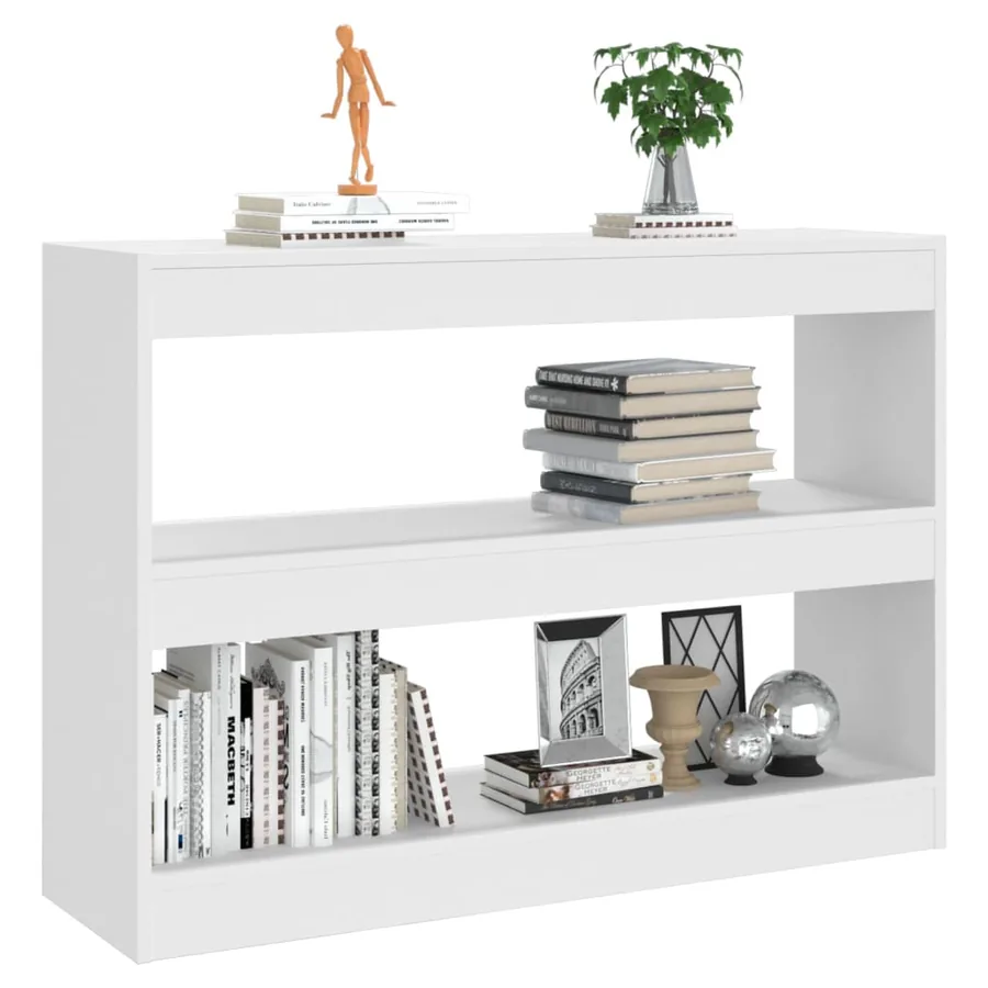 Bibliothèque/Séparateur de pièce Blanc 100x30x72 cm - 5