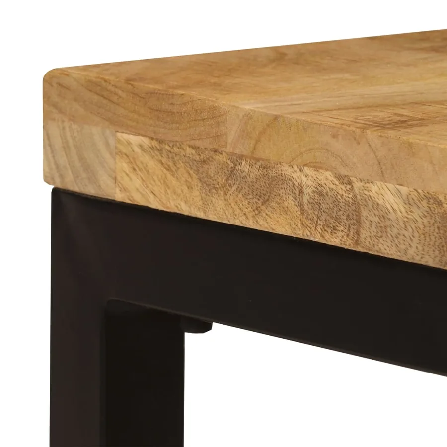 Table basse 100x50x35 cm Bois de manguier solide et acier - 7