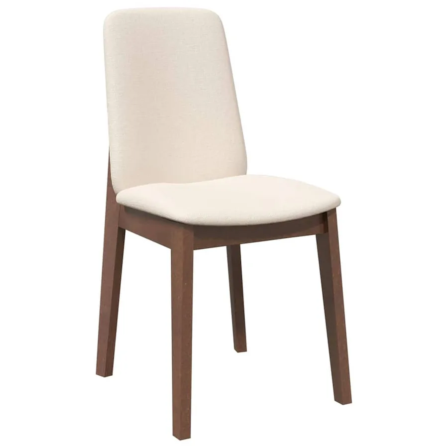 Chaises à manger coussins 2 pcs marron bois massif caoutchouc - 4