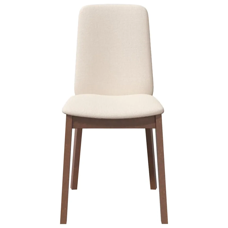 Chaises à manger coussins 2 pcs marron bois massif caoutchouc - 5
