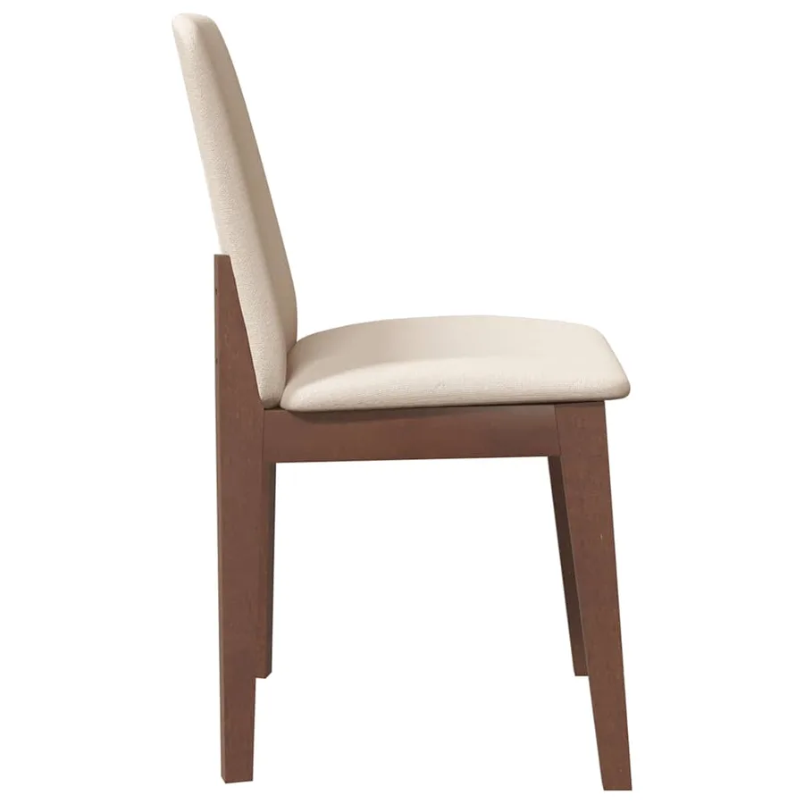 Chaises à manger coussins 2 pcs marron bois massif caoutchouc - 6