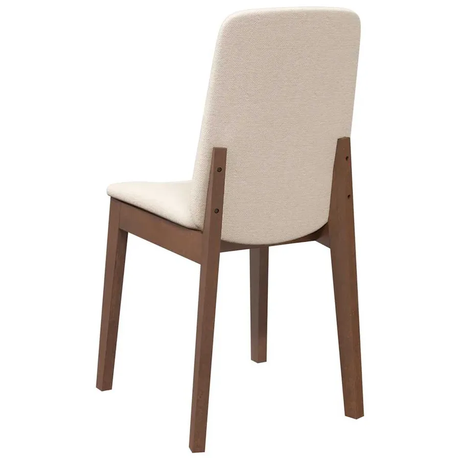 Chaises à manger coussins 2 pcs marron bois massif caoutchouc - 7