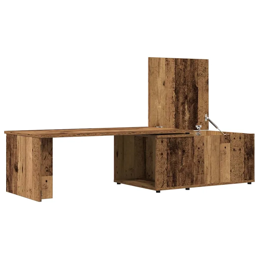 Table basse vieux bois 150x50x35 cm bois d'ingénierie - 10