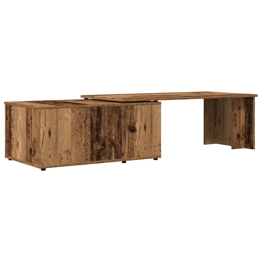 Table basse vieux bois 150x50x35 cm bois d'ingénierie - 6