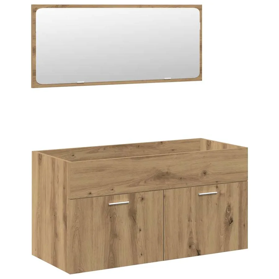 Ensemble de meubles salle de bain 4 pcs bois d'ingénierie - 4