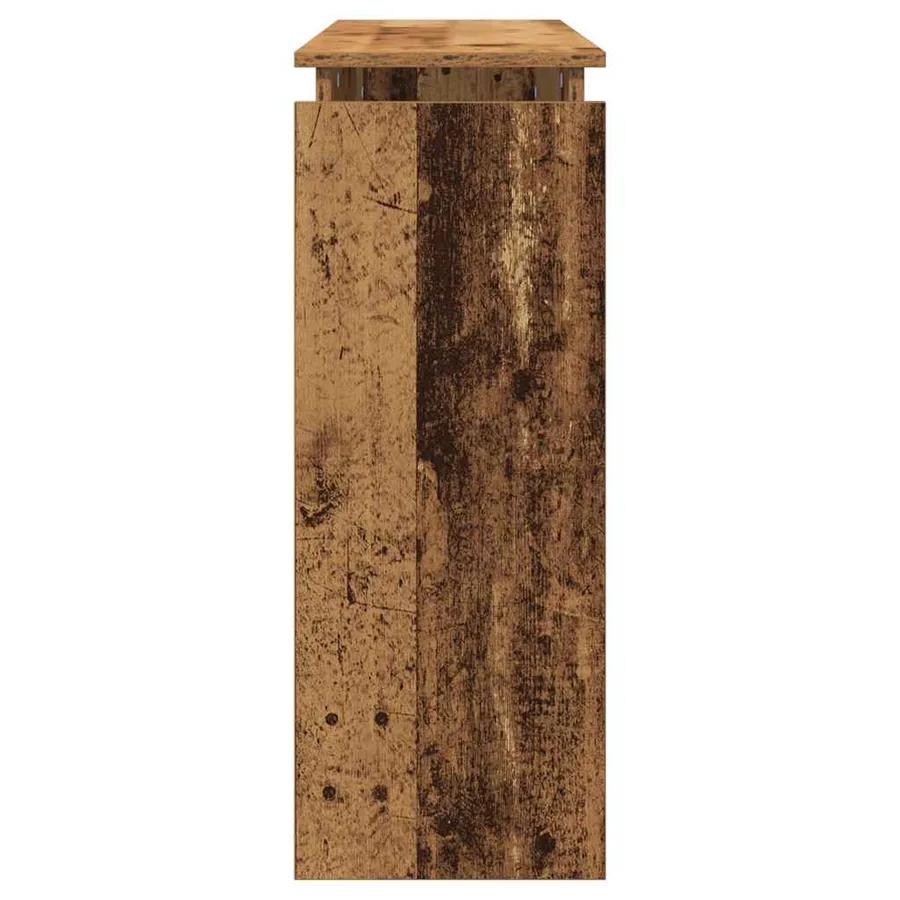 Table console vieux bois 102x30x80 cm bois d'ingénierie - 6