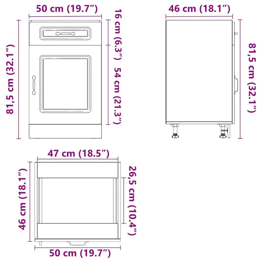 Armoire de cuisine Kalmar blanc brillant bois ingénierie - 12