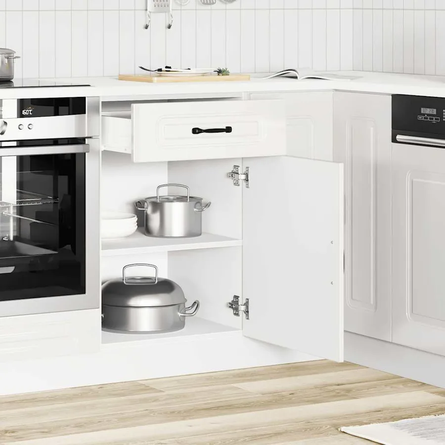 Armoire de cuisine Kalmar blanc brillant bois ingénierie - 3