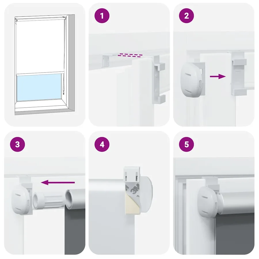 Store enrouleur occultant largeur du tissu 95,7 cm polyester - 6