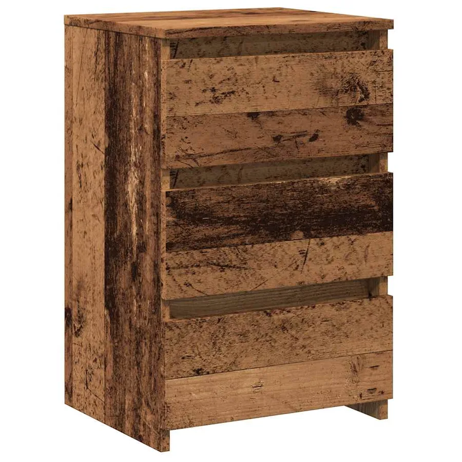 Table de chevet vieux bois 40x35x62,5 cm bois d'ingénierie - 2