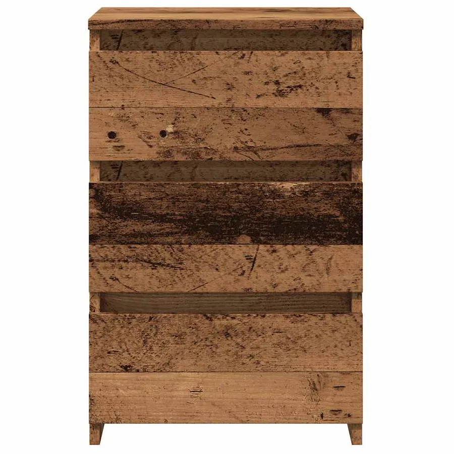 Table de chevet vieux bois 40x35x62,5 cm bois d'ingénierie - 5