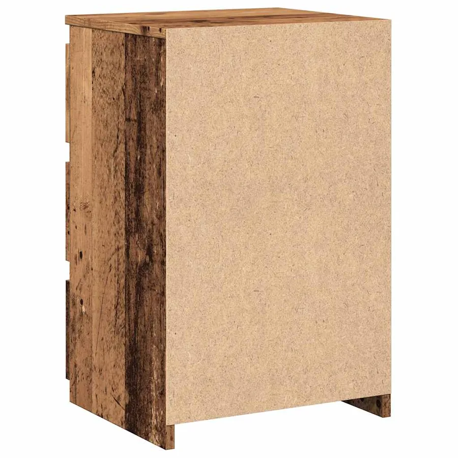 Table de chevet vieux bois 40x35x62,5 cm bois d'ingénierie - 6
