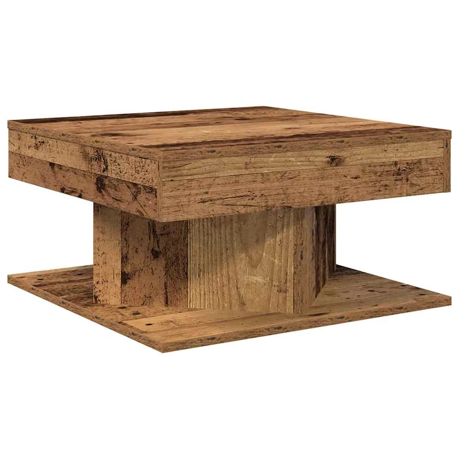 Table basse vieux bois 55x55x30 cm bois d'ingénierie - 2