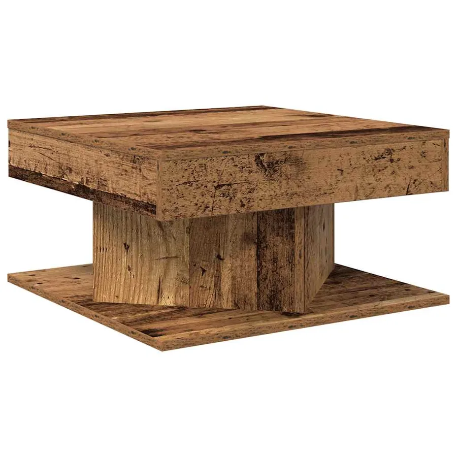 Table basse vieux bois 55x55x30 cm bois d'ingénierie - 6