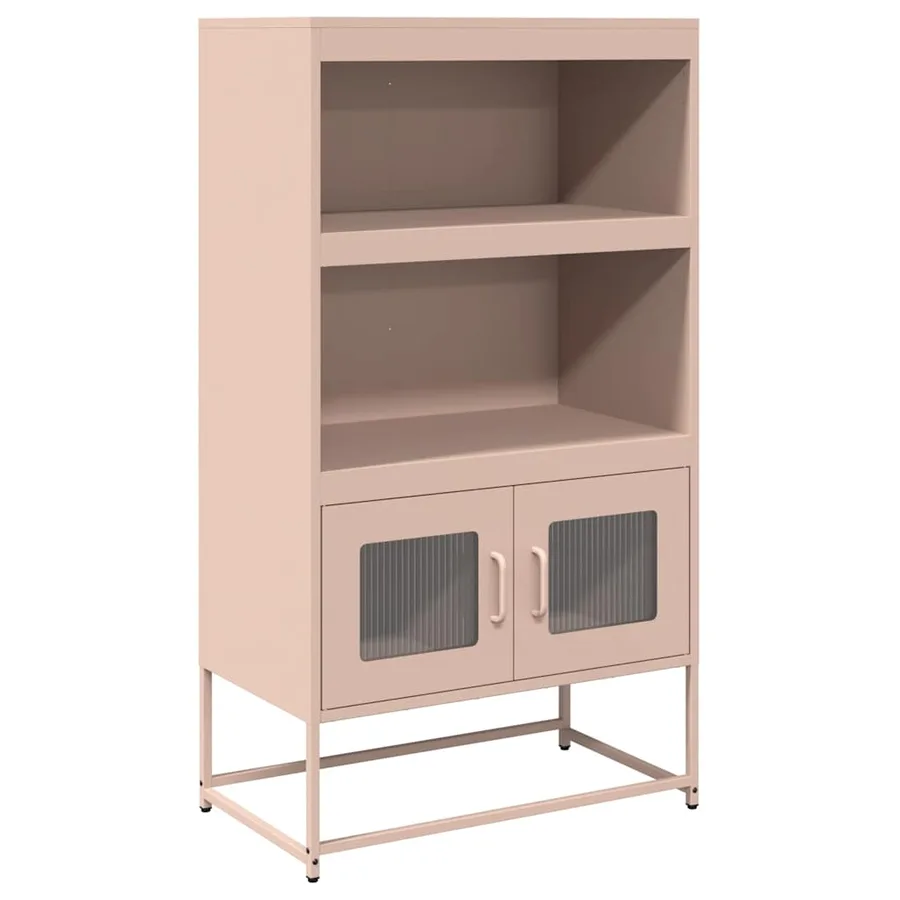 Buffet haut rose 68x39x123 cm acier - 2