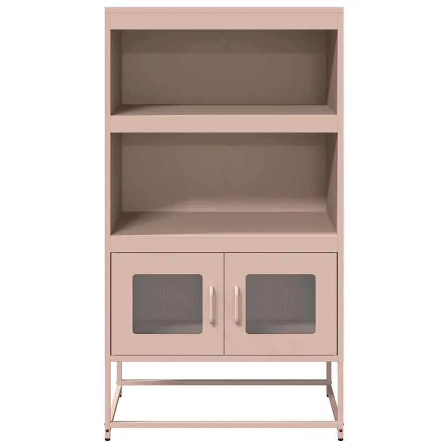 Buffet haut rose 68x39x123 cm acier - 5