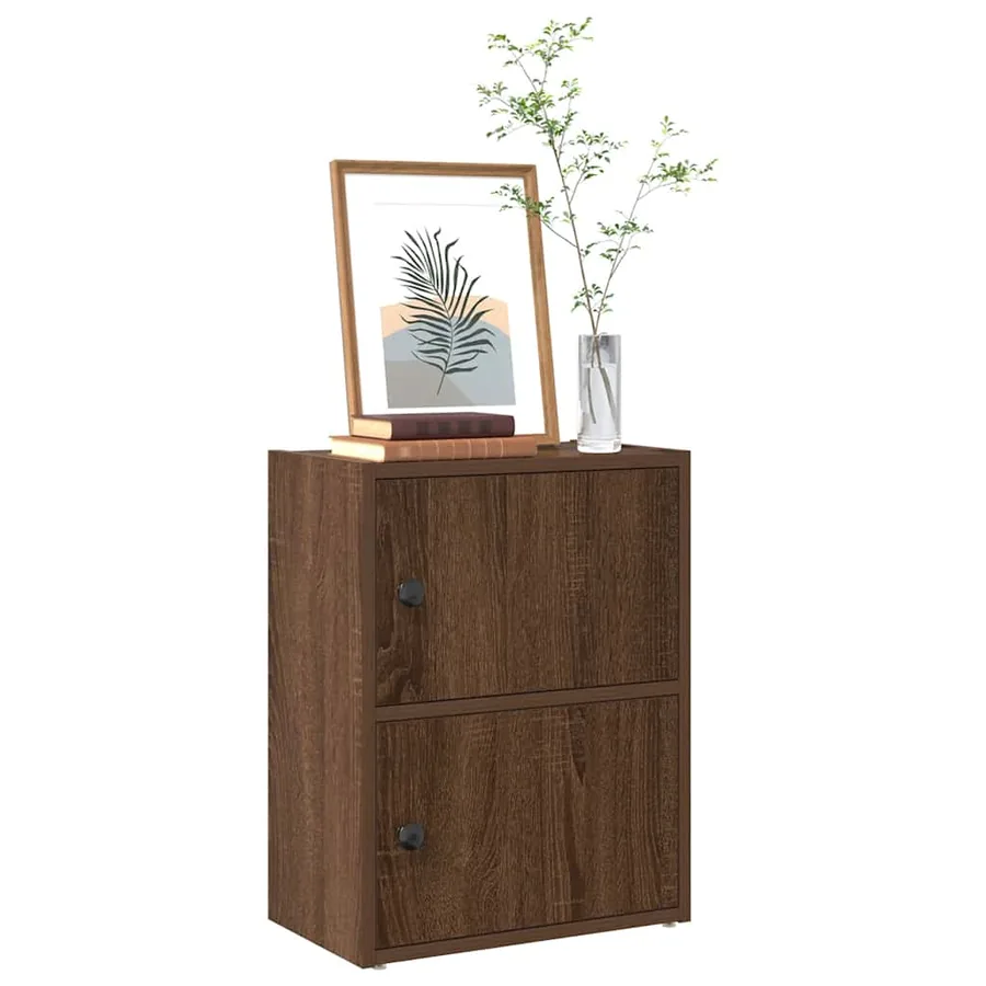 Bibliothèque chêne marron 40x24x52 cm bois d'ingénierie